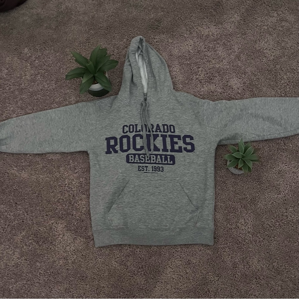 grey colorado rockies baseball hoodie